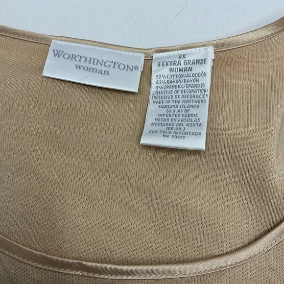 Worthington Beige Sleeveless Top - Picture 3 of 6